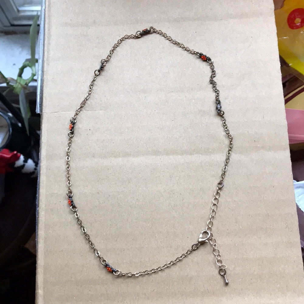 Costume Jewelry red and gold necklace